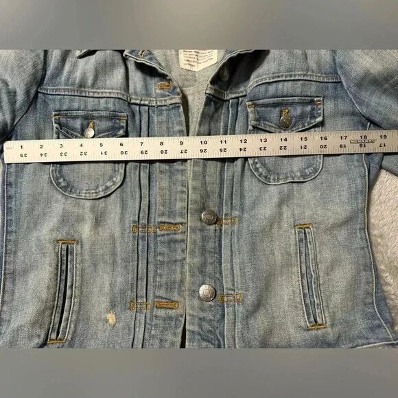 J.Crew Denim Jacket | Light wash denim distressed | Size Small - Picture 5 of 7